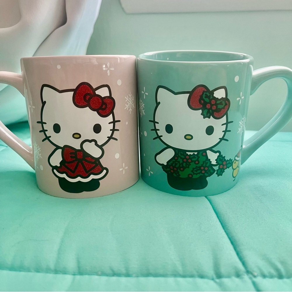 Hello Kitty Christmas Theme Mugs (Set of 2)🎄🎅🏻